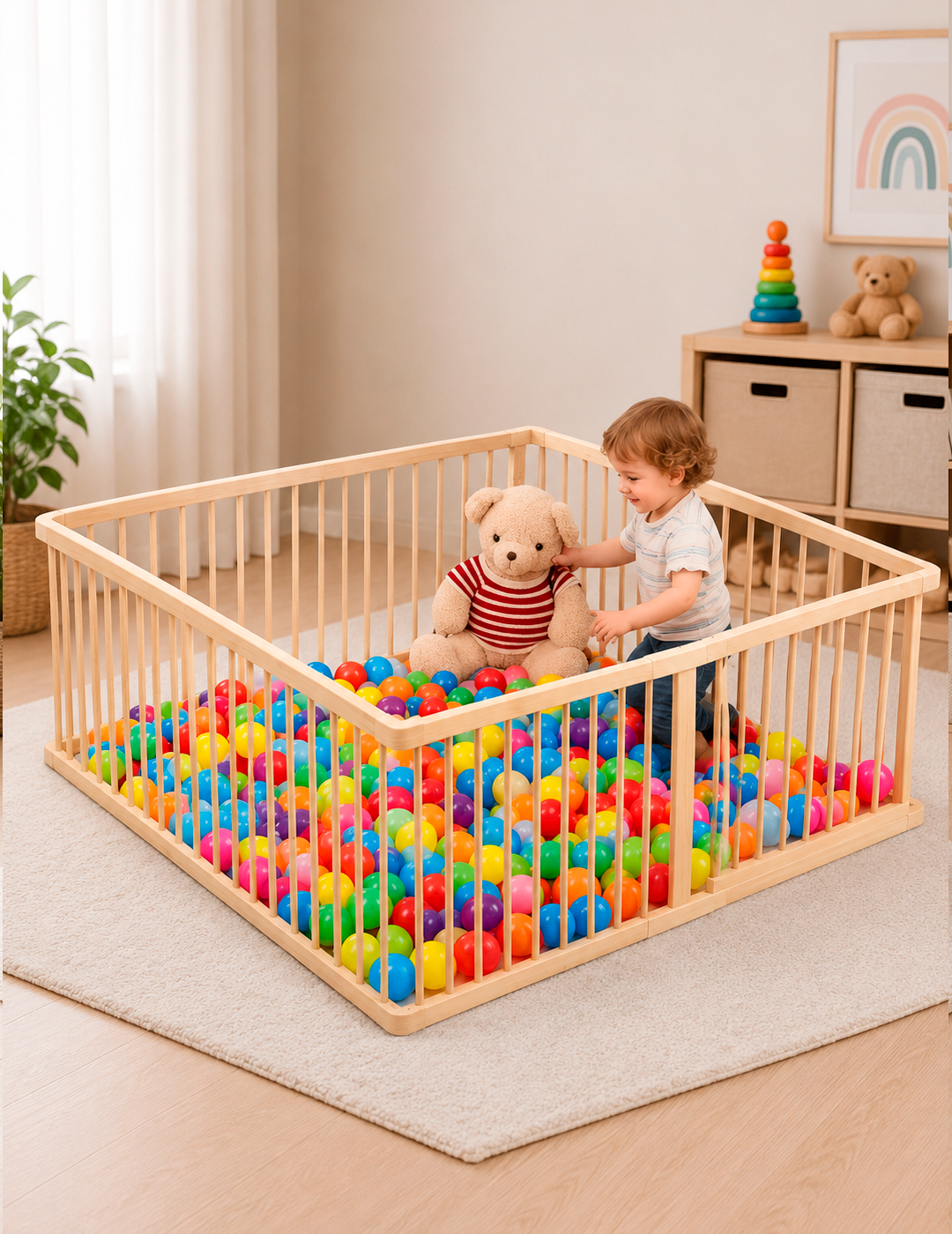 VALLA DE JUEGOS DE MADERA